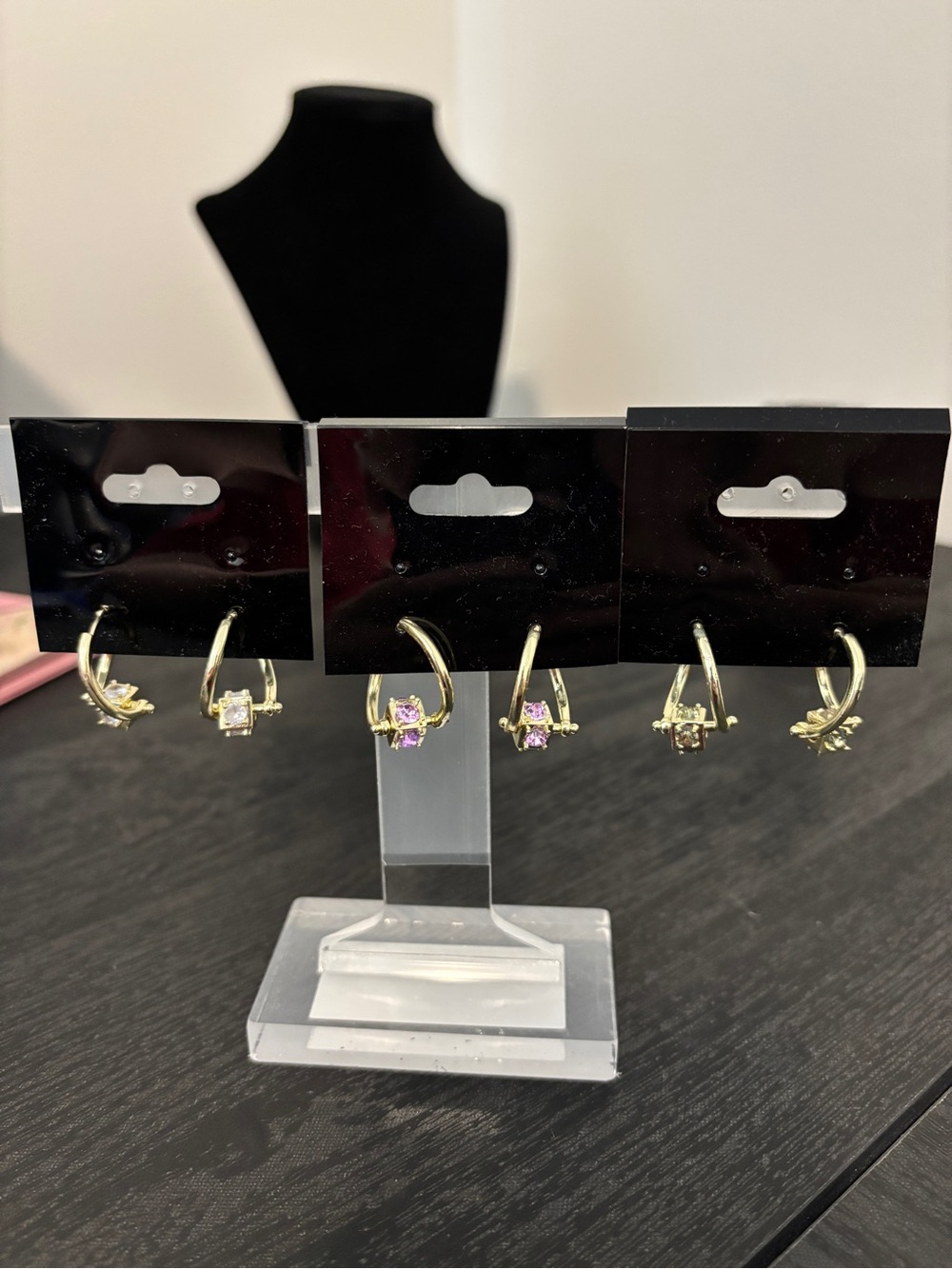 Gold Hoop Earrings - Set of 3